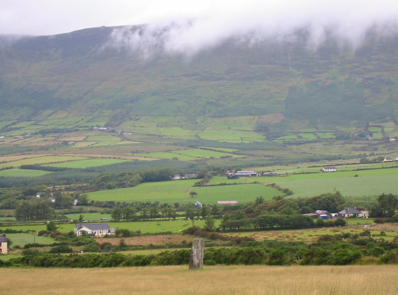 A standing stone on the road to Anascaul