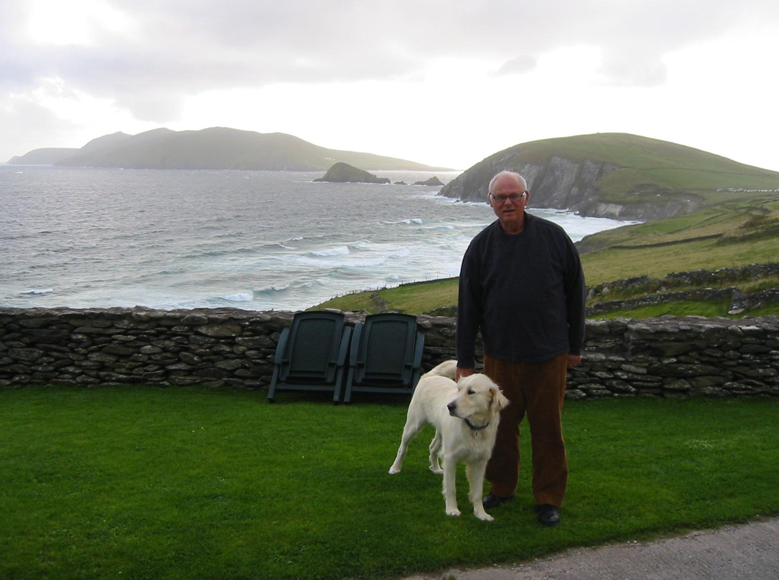With Molly at Slea Head Farm