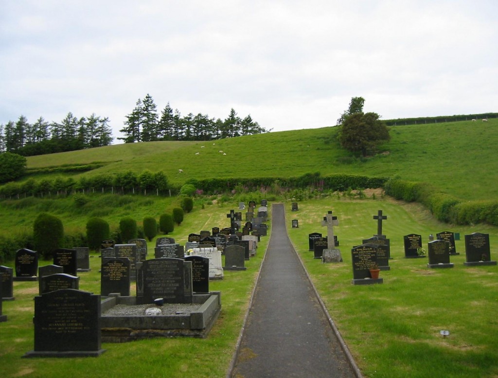 The graveyard in Llanbadarn Fynydd
