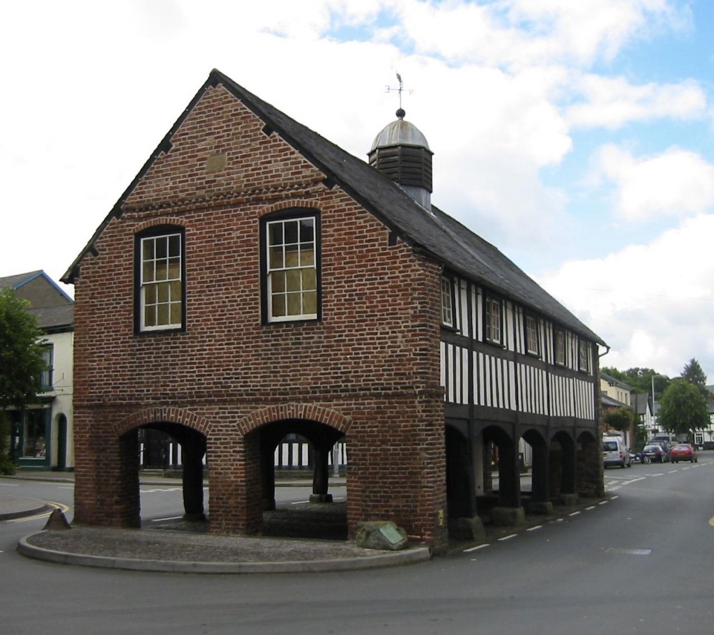 The market hall in Llanidloes