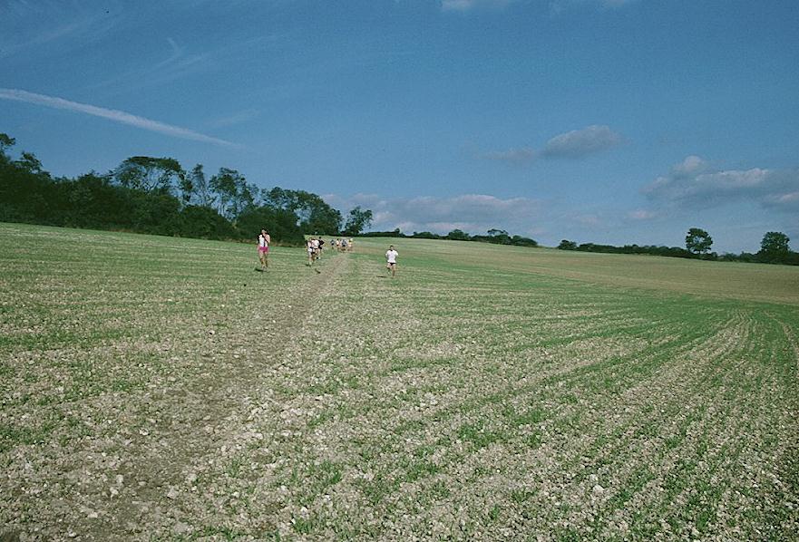 Runners descending to Merstham