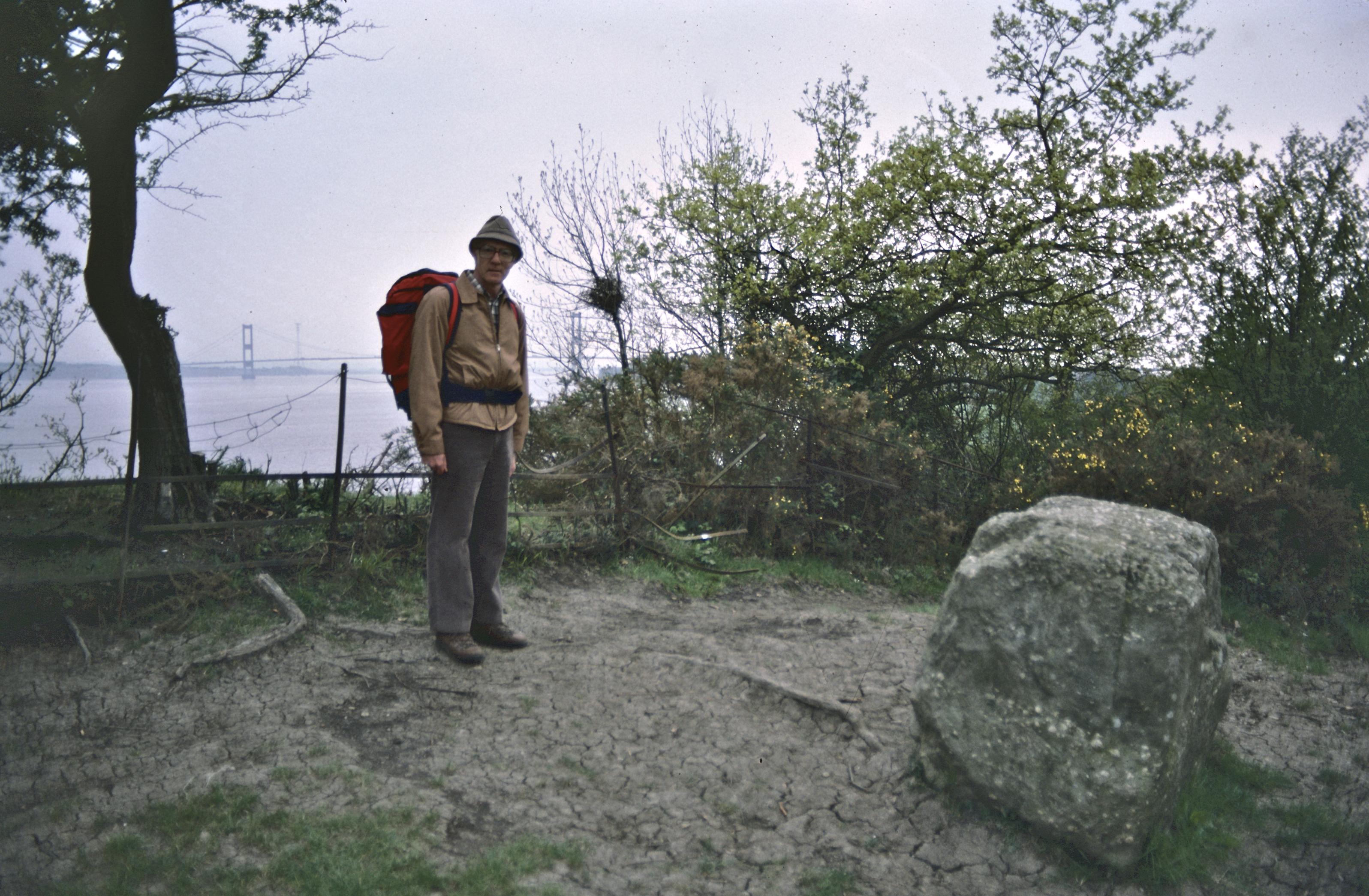 Harold at the start of our walk – Sedbury Cliffs