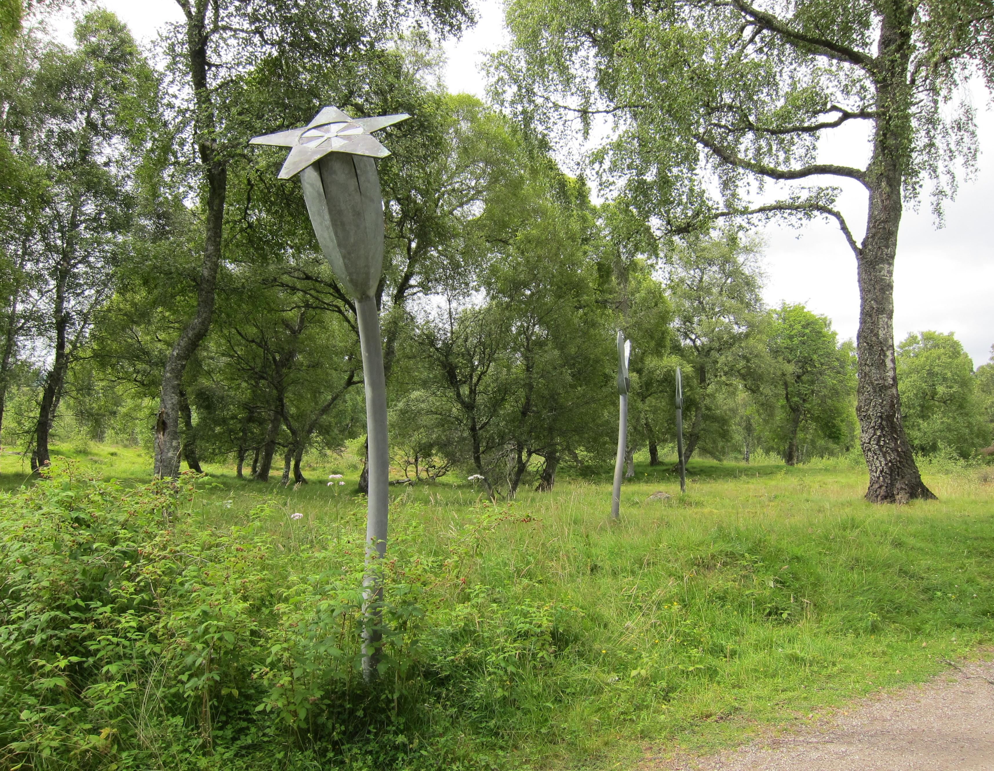 Outdoor sculpture north of Aviemore