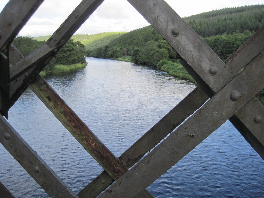 Footbridge over the Spey as the route leaves Ballindalloch