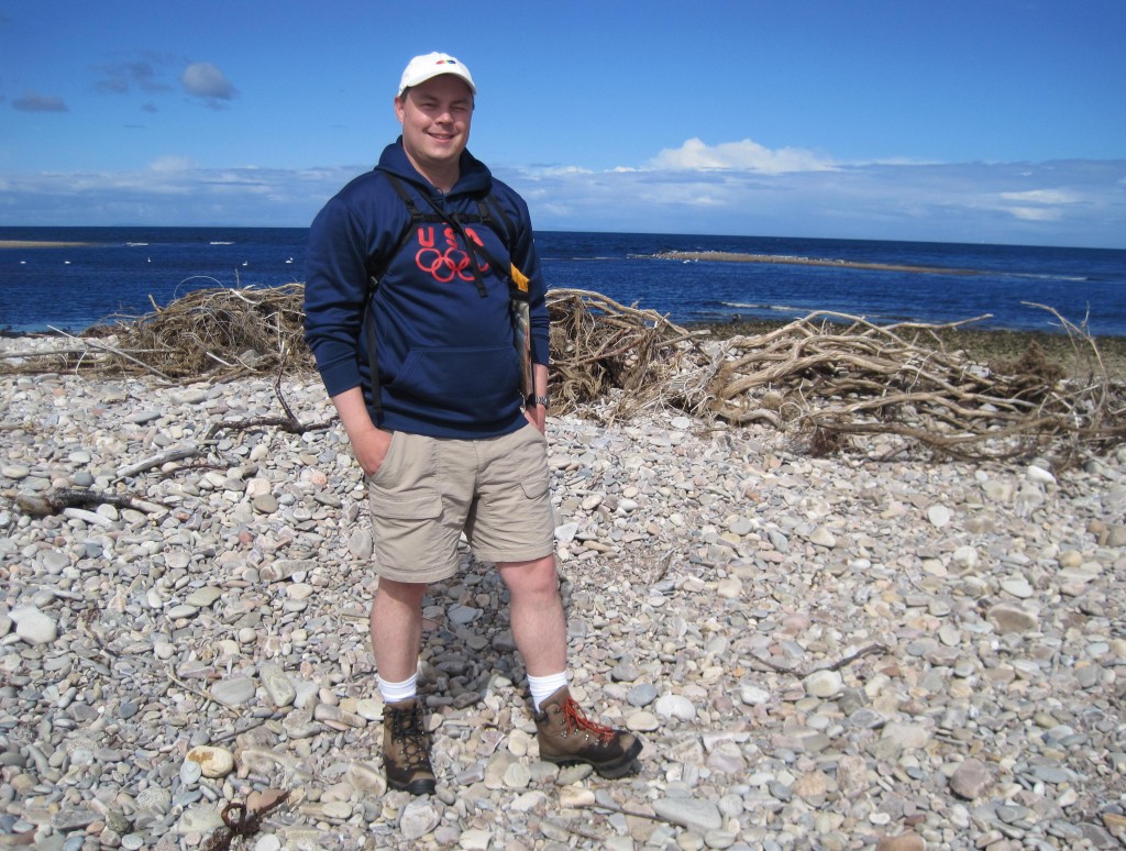 Gavan on the beach at Tugnet