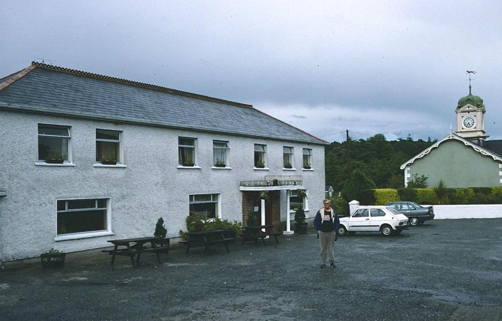 I pose in front of the Avalon Hotel, Shillelagh