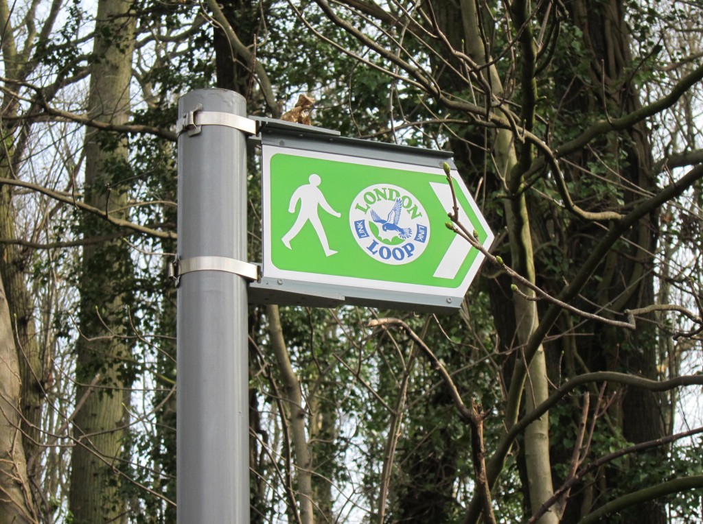 Walkers will encounter many LOOP waymarks like this one.