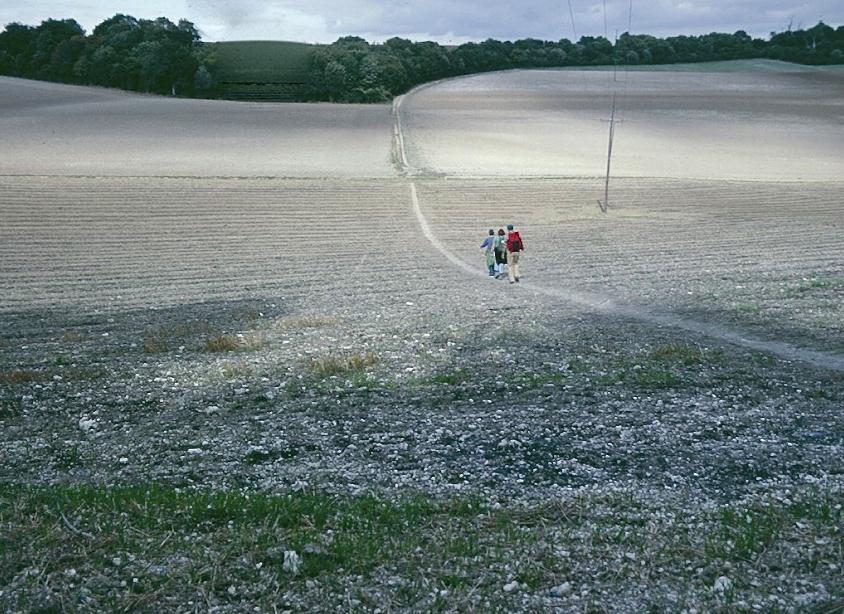The North Downs Way nears Cuxton