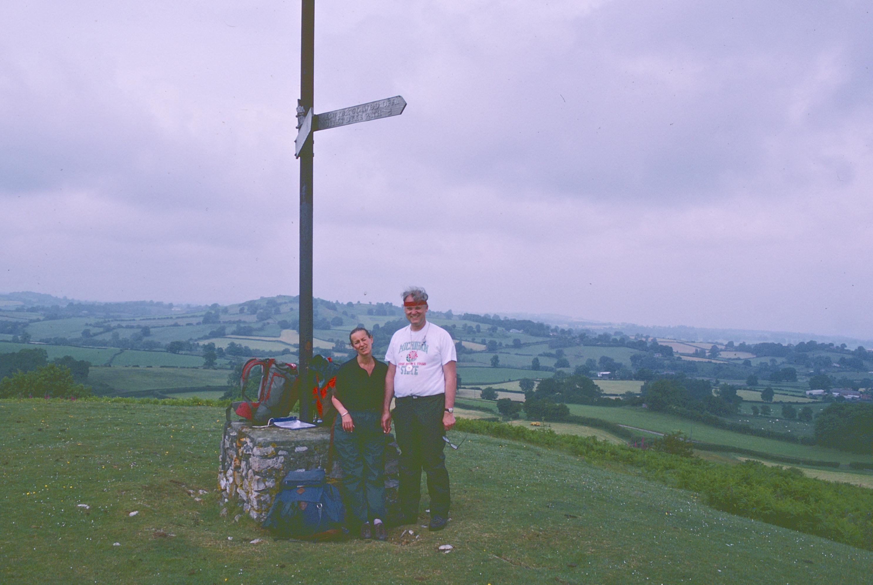 Dorothy joins me atop Moelydd.