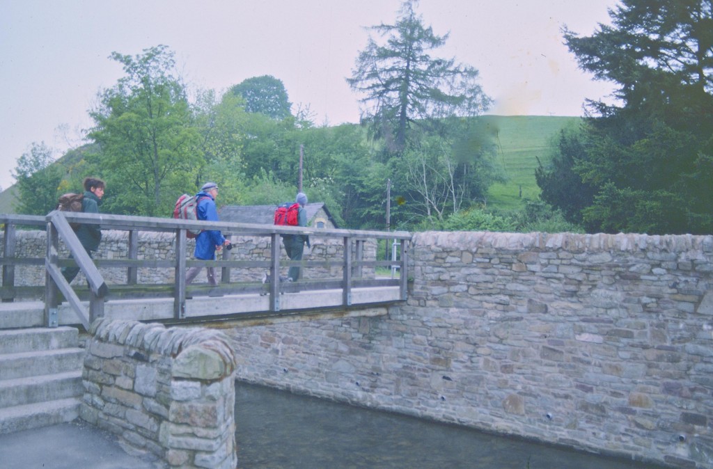 Our party crosses Kington’s Back Brook