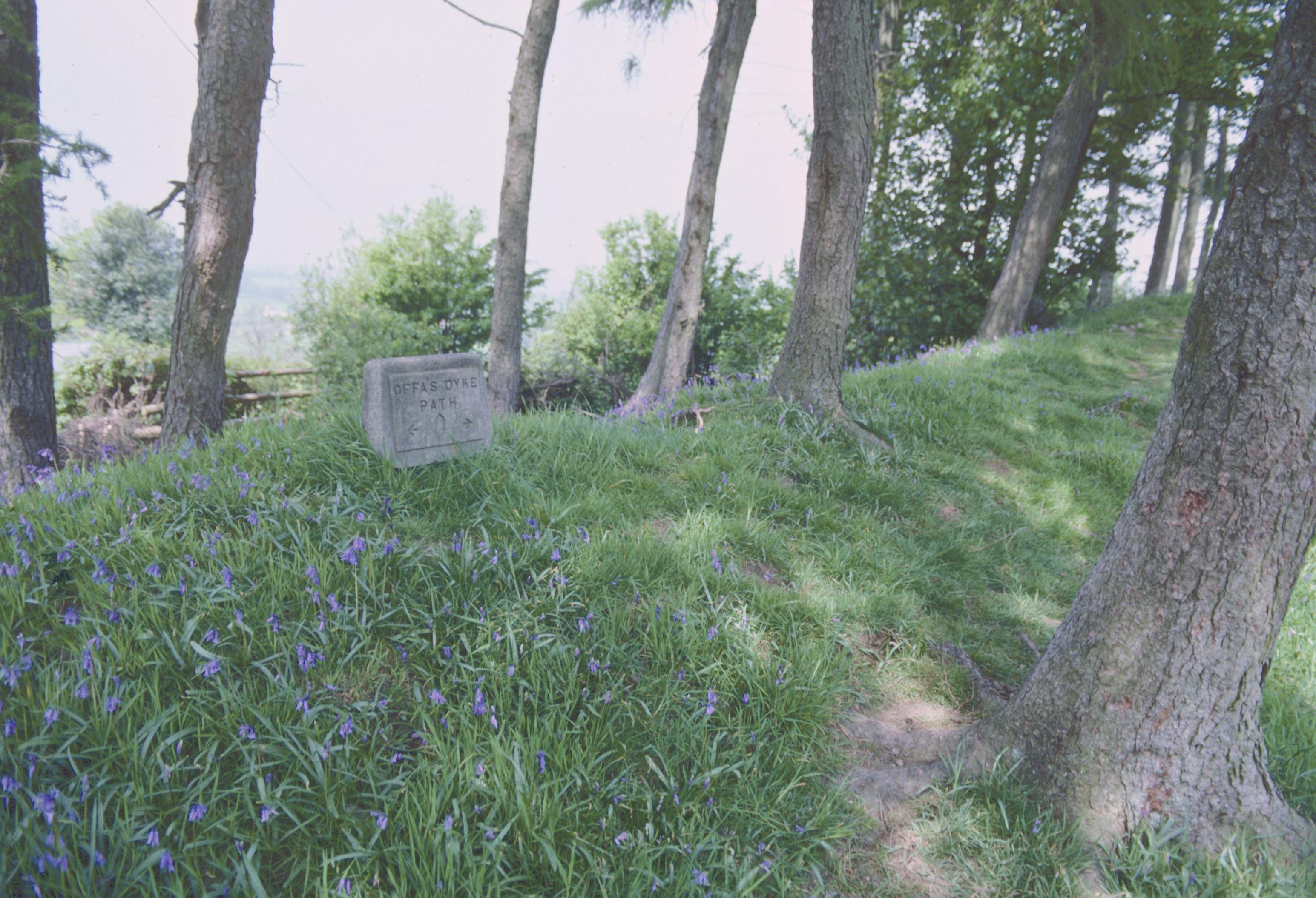 Offa’s Dyke plinth near “mile 78”