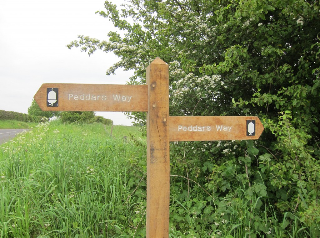 The Peddars Way is well waymarked throughout the route. These finger posts were found near Anmer Minque on the fourth day of our walk.