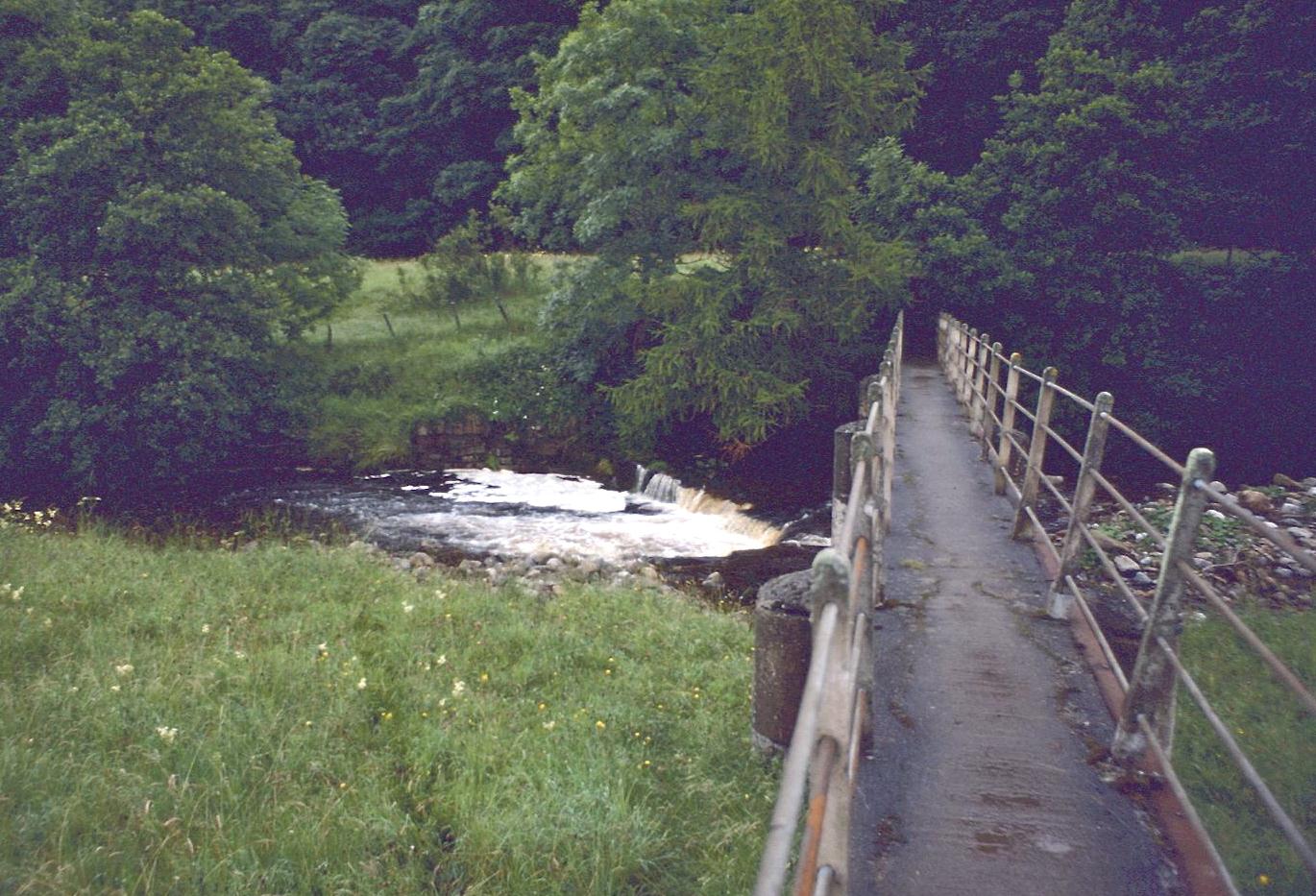 A footbridge over the South Tyne
