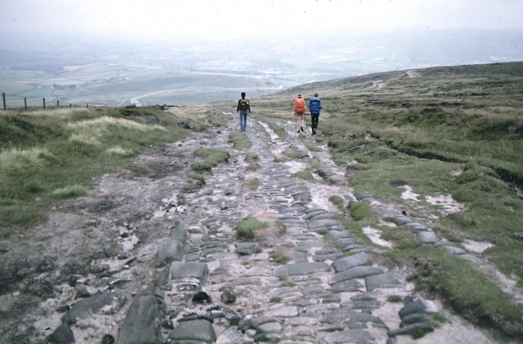 In the footsteps of the Romans? The cobbled roadway below the Aiggin Stone.