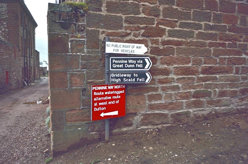 Diversion sign in Dufton. I used a version of this photograph as an illustration in A Walker’s Alphabet.