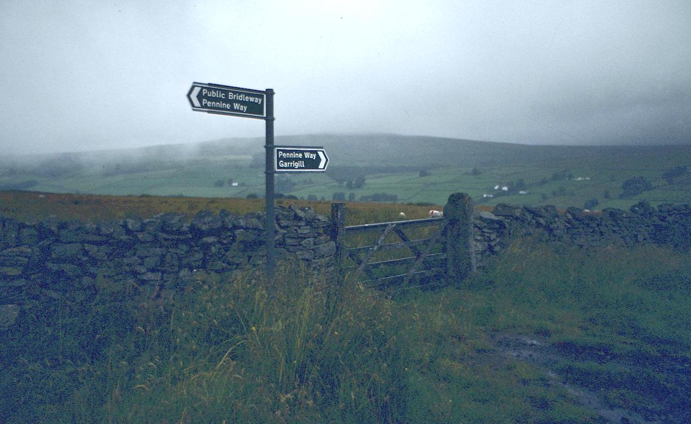 Along the walled lane to Garrigill – with views of the South Tyne Valley opening up at last.