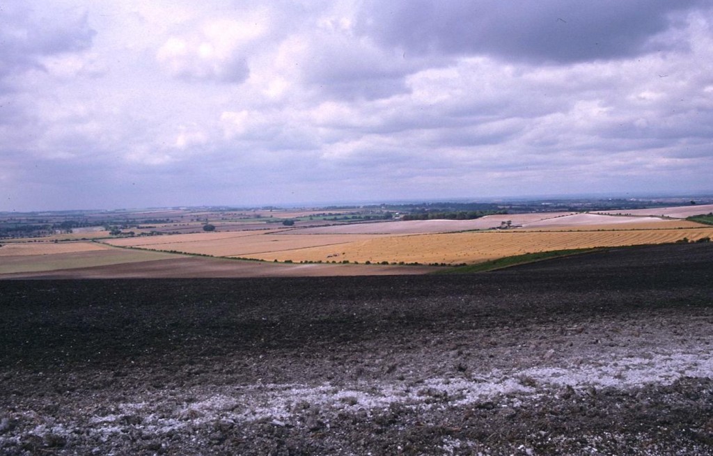 Looking northwest as the “Herepath” approaches Liddington Hill