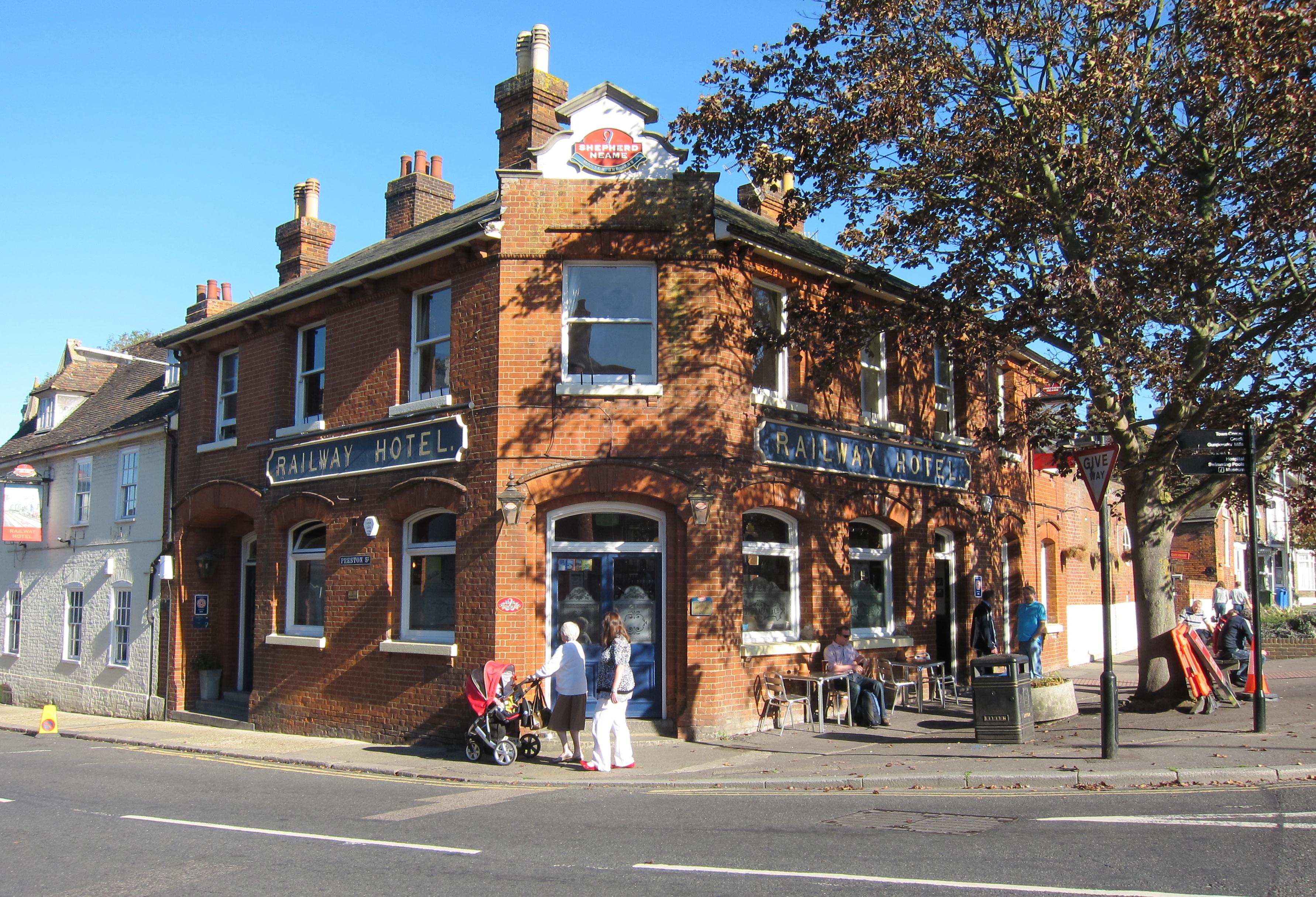 Our third pub stop: The Railway Hotel in Faversham