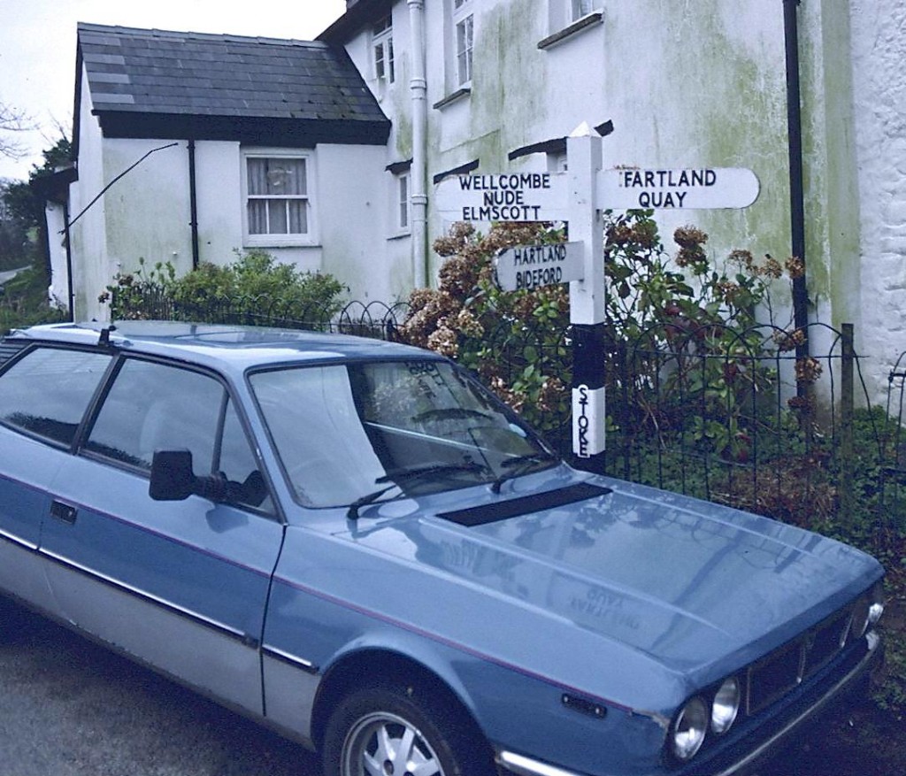Rural half-witticisms in Stoke. I used a version of this photo as an illustration in A Walker’s Alphabet.