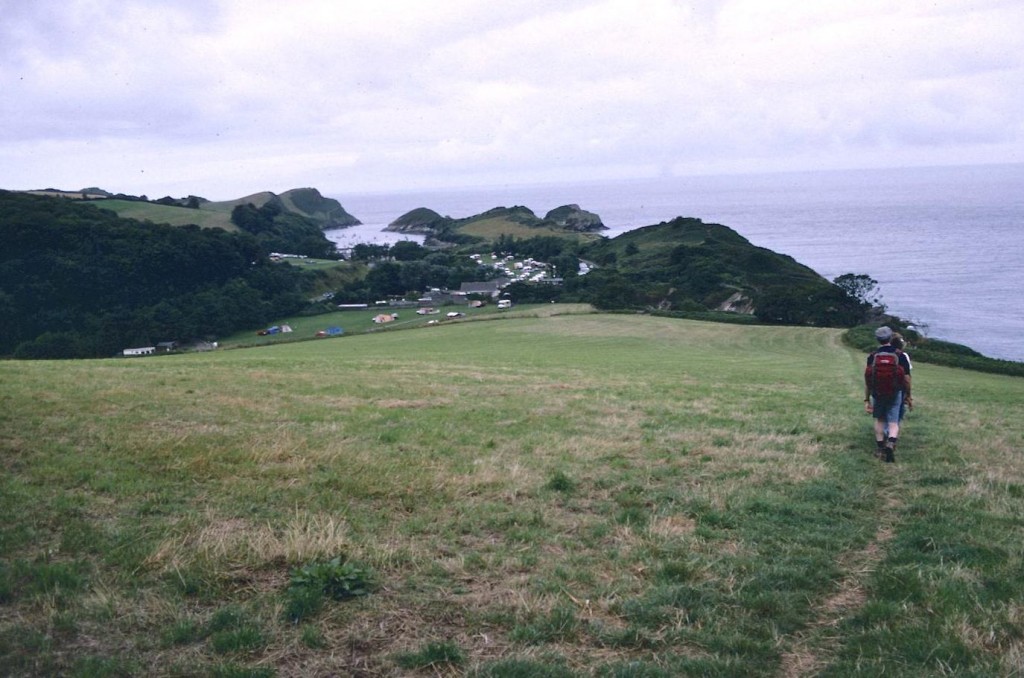 The descent to Watermouth Bay