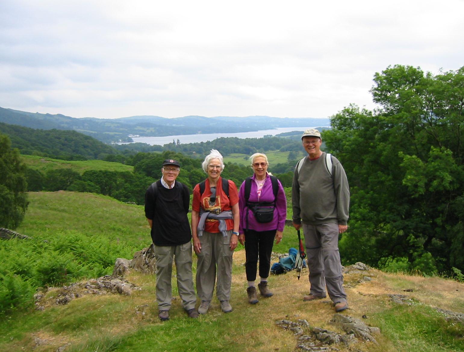 Our party poses on Ivy Crag.
