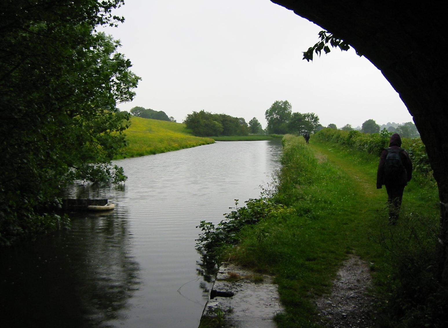 The Lancaster Canal in the rain