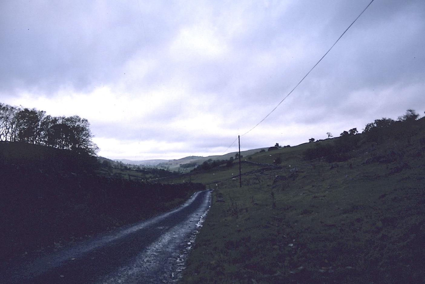 A lonely road in the Dove Valley, north of Hartington