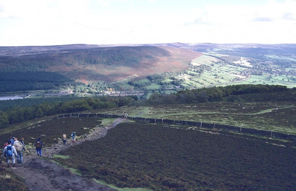 The descent from Win Hill