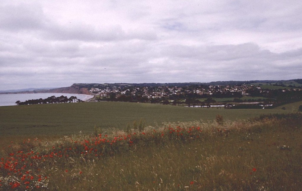 Looking back at Budleigh Salterton