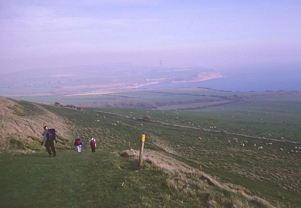 Down to Broad Bench. The photo captures Margie’s characteristic baby steps.