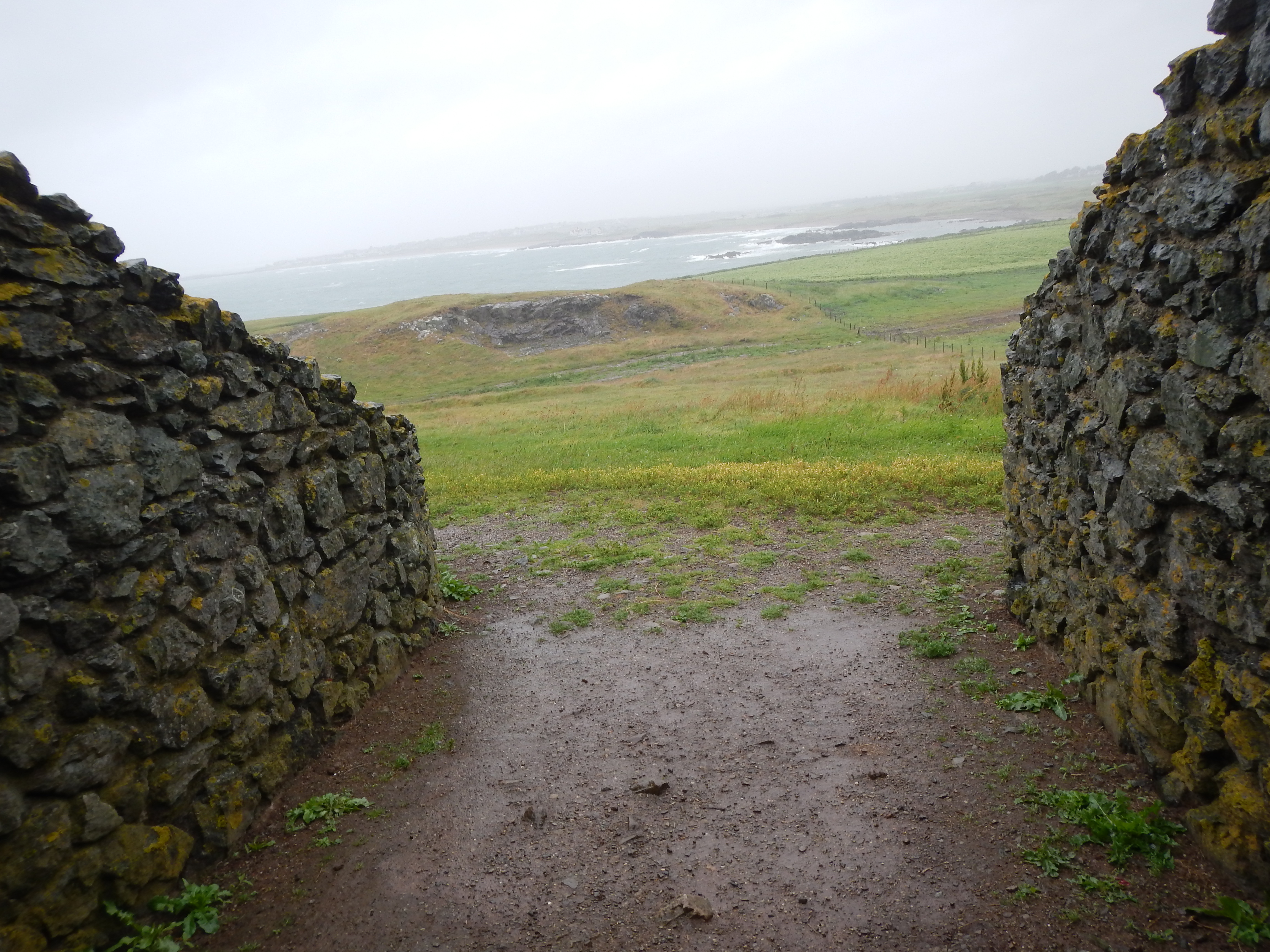 View from the burial chamber, Barclodiad y Gawres.