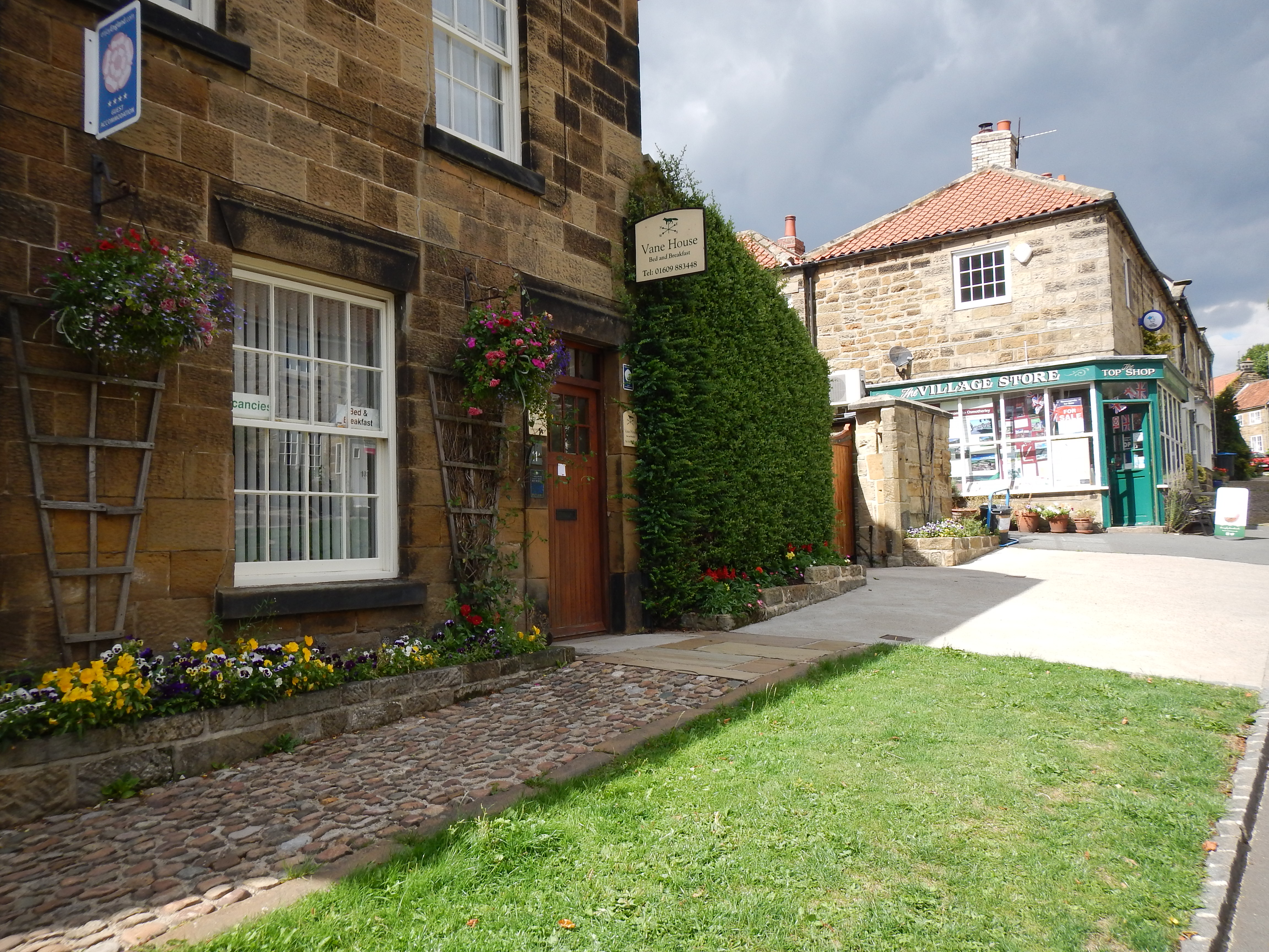 Our b&b and the village store in Osmotherley.
